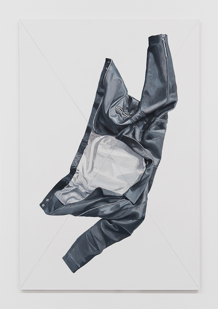 Jacket Panel (1), 2014. Acrylic and flashe on multiplex wood. 53 ⅛ x 35 ⅜ inches. © Mathew Gallery, Berlin - Photo, Gunter Lepkowski.