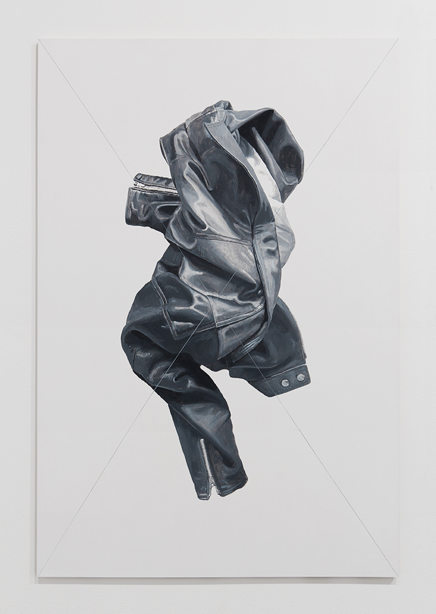 Jacket Panel (4), 2014. Acrylic and flashe on multiplex wood. 53 ⅛ x 35 ⅜ inches. © Mathew Gallery, Berlin - Photo, Gunter Lepkowski.