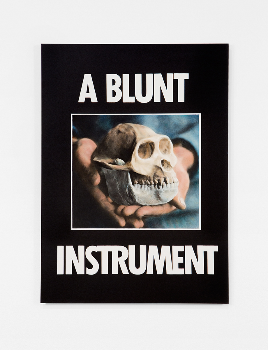 A Blunt Instrument, 1985. Hand-colored oil on silver gelatin photograph. 33 x 24 inches.