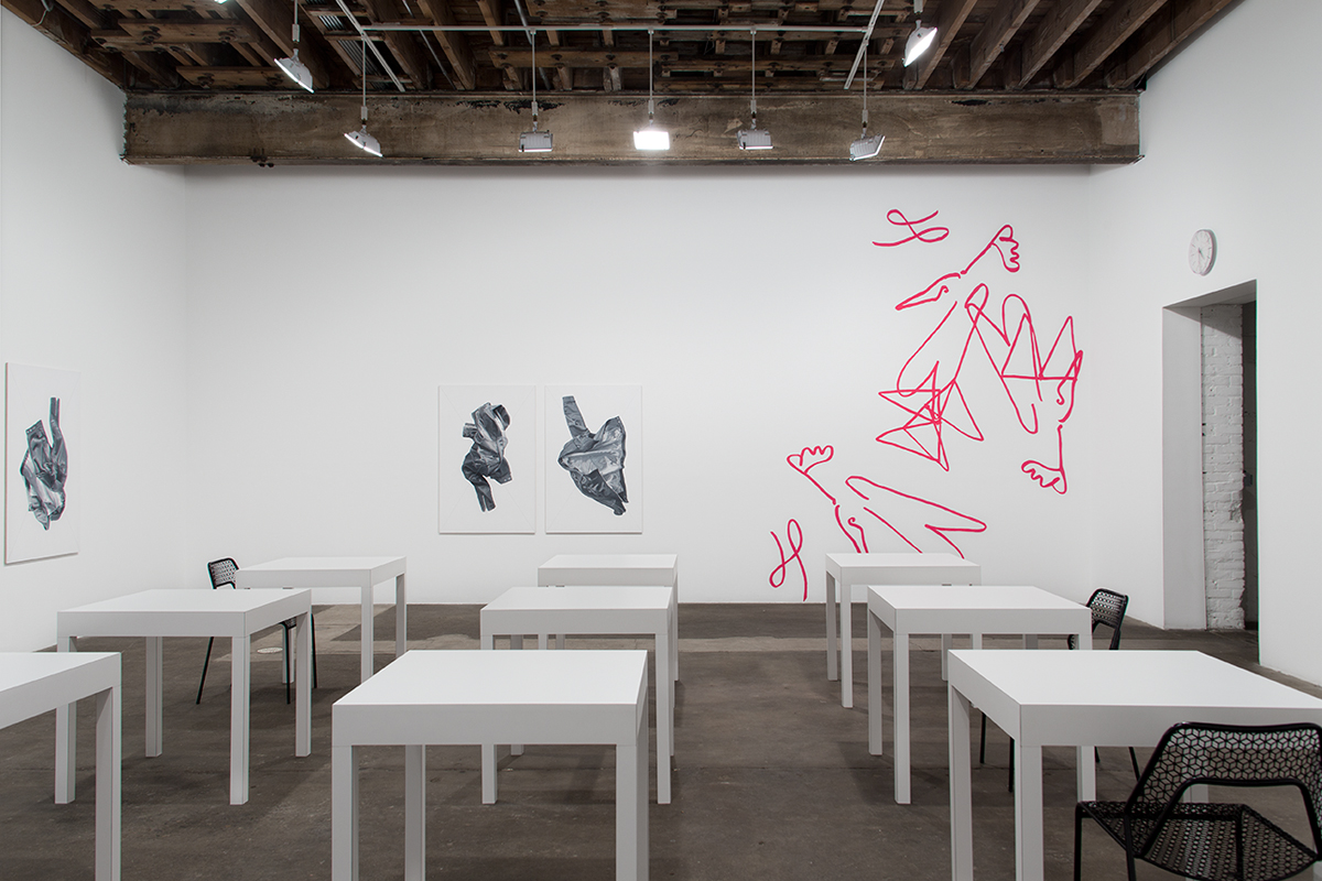 click click, space space, installation view.