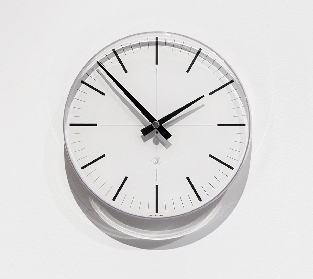 Untitled (Uhr), 2014. Telenorma wall clock, manufactured in Germany.