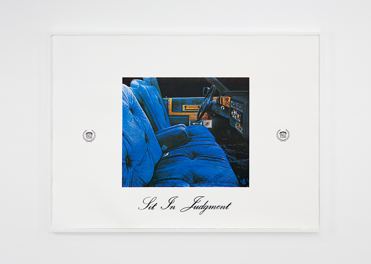 Sit in Judgment, 1982. Four color silkscreen. 28 x 67 inches. Edition of 6+1AP; 1/6.