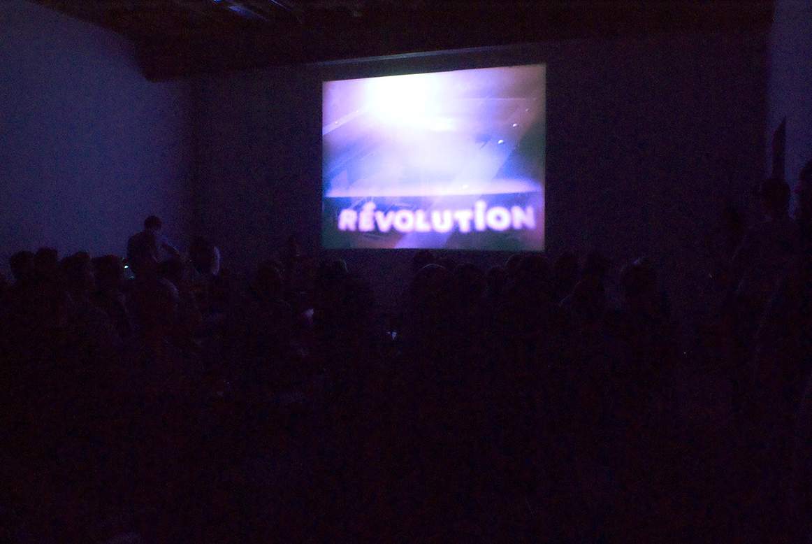 Pierre Clémenti, La Révolution n'est qu'un début. Continuons le combat, 1968. Live music accompaniment by Food Pyramid.